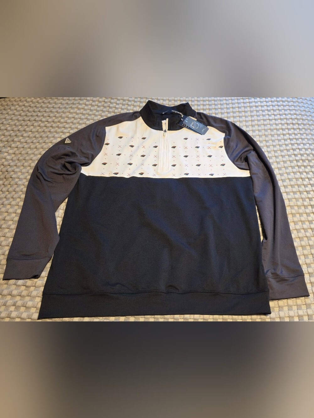Men's Minnesot Wild Levelwear Splice Quarter-Zip Sweater